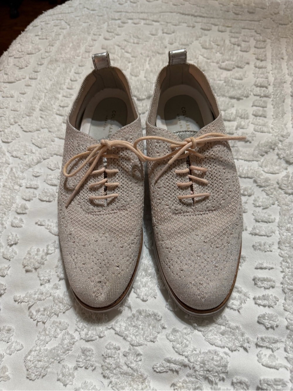 Cole Haan Women’s W11506 Original Grand Wingtip Pink Oxford Shoes Size 9B - Picture 2 of 8